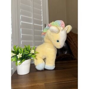 Vintage Bantam Giraffe Musical Wind Up Plush 12" Pastels Yellow